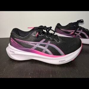 ASICS Gel-Kayano 30 Running Shoes Sneakers Black/Lilac Hint Womans 10D Wide
